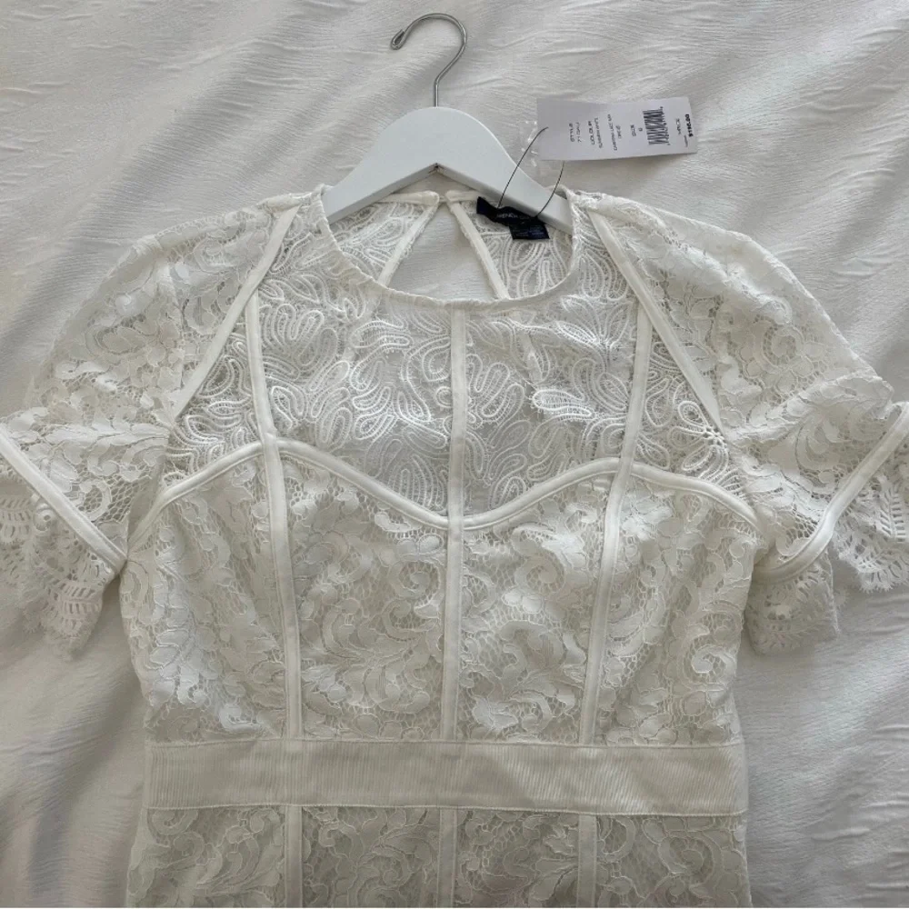 French Connection Cabrera lace mix white dress - Picture 4 of 7